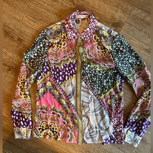 Alice + Olivia “Willa” Blouse 100% silk